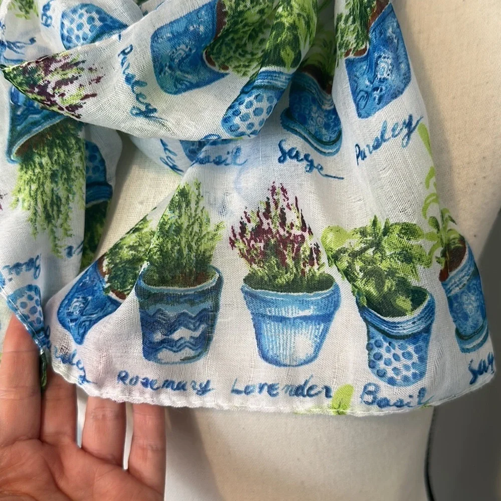 Garden Herb Plants Plant Lady Mom Summer Scarf